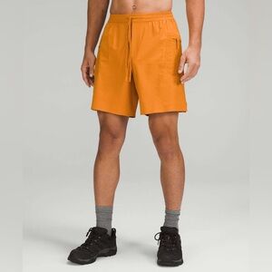Lululemon Water-Repellent Hiking Short 8” in Autumn Orange Size Medium